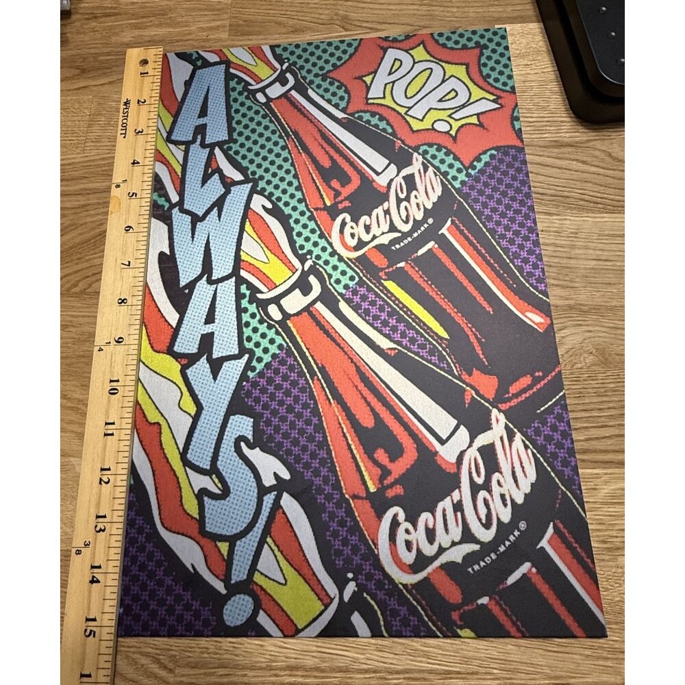 Coca-Cola Pop Art Aluminum Sign 15"x 10" Retro Wall Decor - Picture 3 of 4